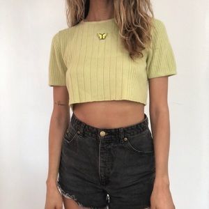 Reworked vintage butterfly top